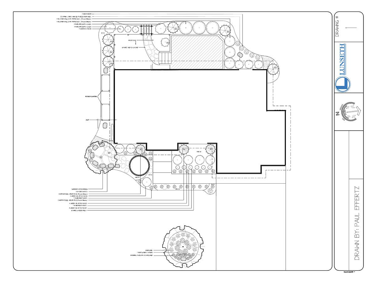 A flower layout blueprint